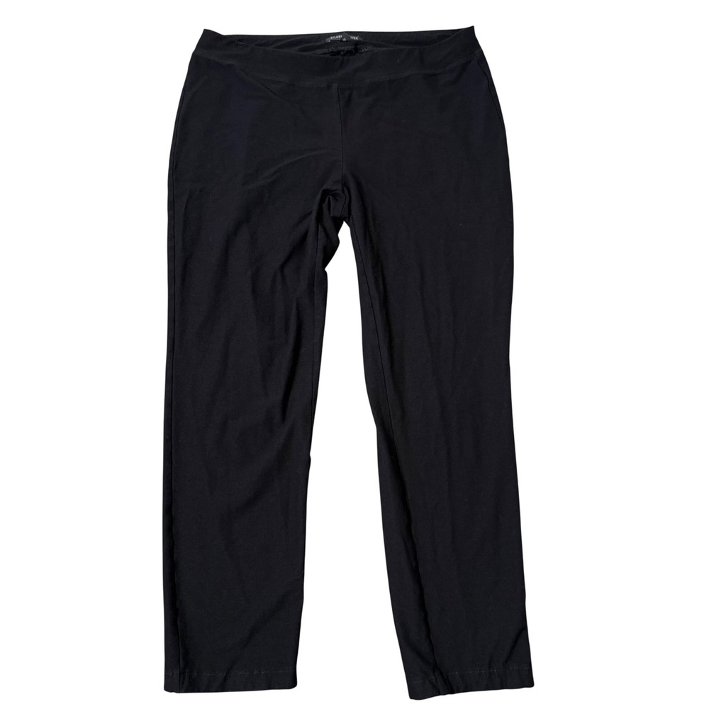 Eileen‎ Fisher Pull On Black Cropped Stretch Pants Size XS Minimalist Casual